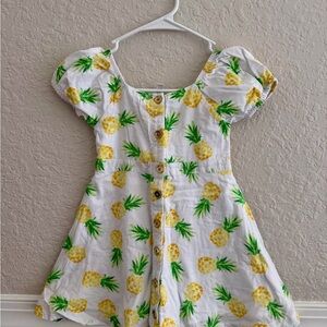 Janie and Jack Pineapple Print Dress | Size 4 | 100% Cotton